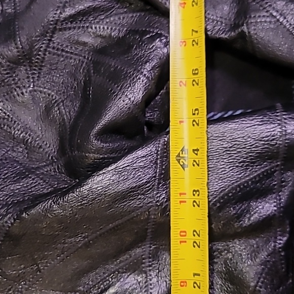 Vintage. 90s. Patchwork leather. Napoline Leather Outfitters. Bomber Jacket.  XL - Picture 9 of 16